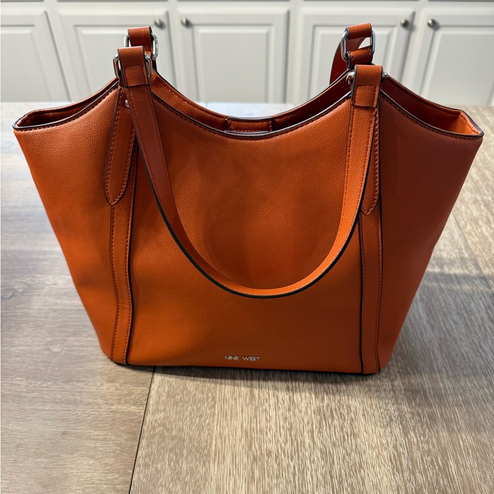 Nine West Vibrant Orange Tote